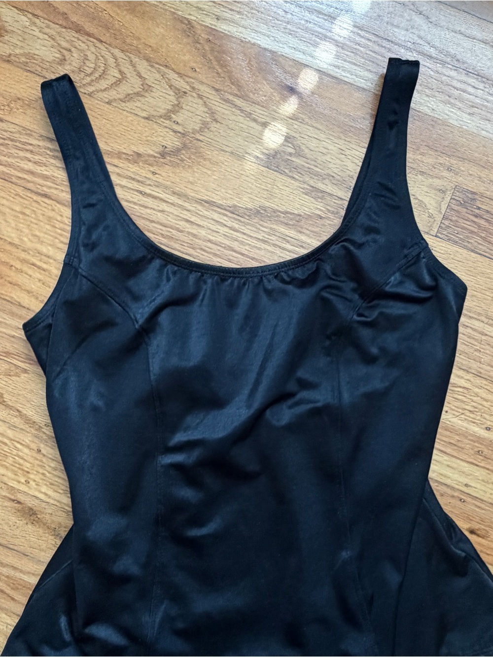 VTG 70s Harboor Casuals Black One Piece Swimsuit ILGWU Size 18 Retro S/M